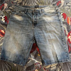 Pull&Bear Light Washed Denim Blue Jean Shorts